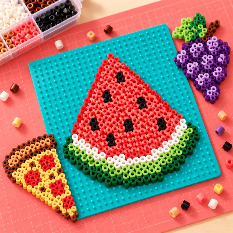 Peças de Hama Beads da coleção Comidas e frutas