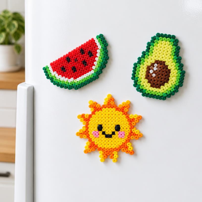 Exemplo ilustrativo de ímãs em Hama Beads